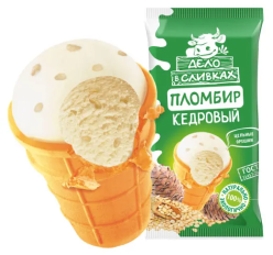 Стаканчик Дело в сливках пломбир кедров молоко 12%